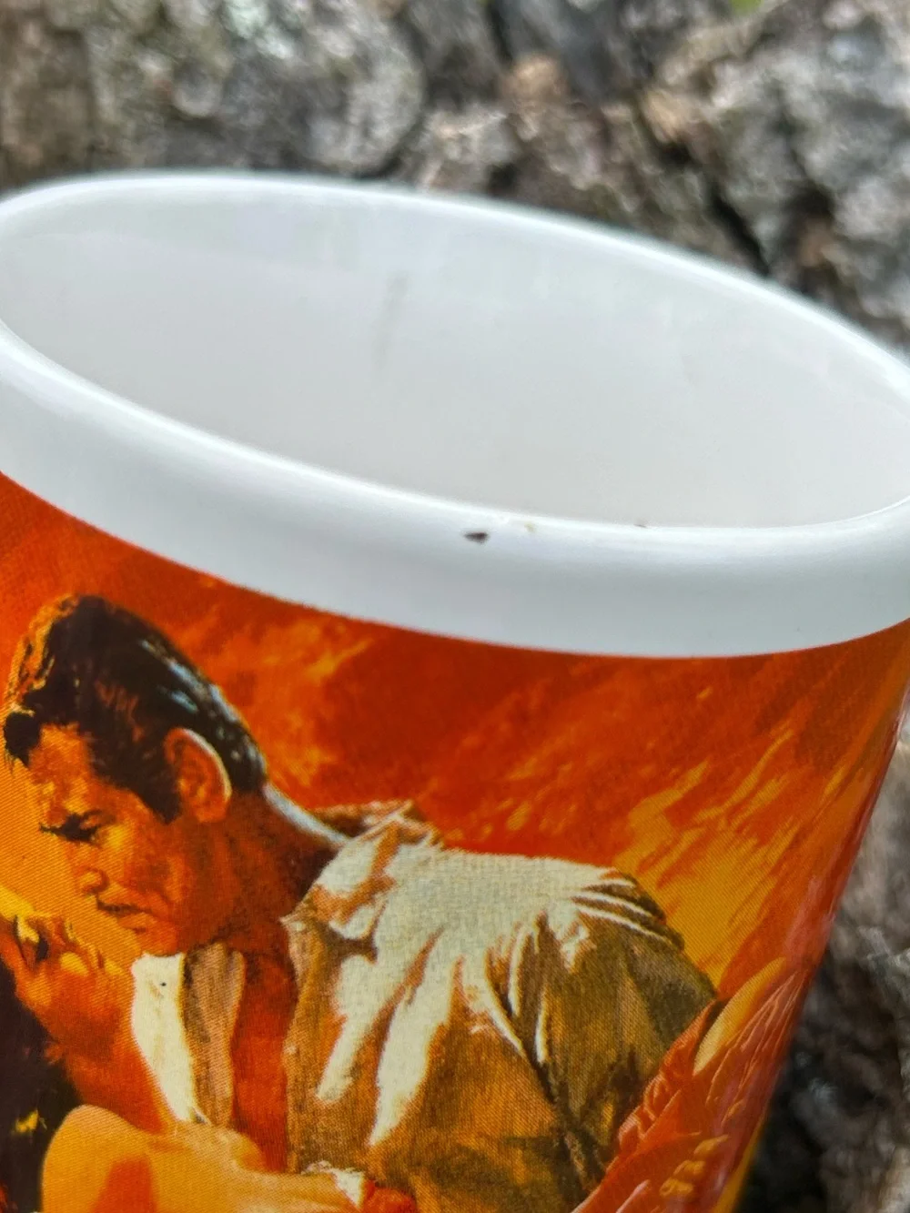Vintage 1996 Gone With The Wind Coffee Mug Scarlett O’Hara Rhett Butler Gold Scr